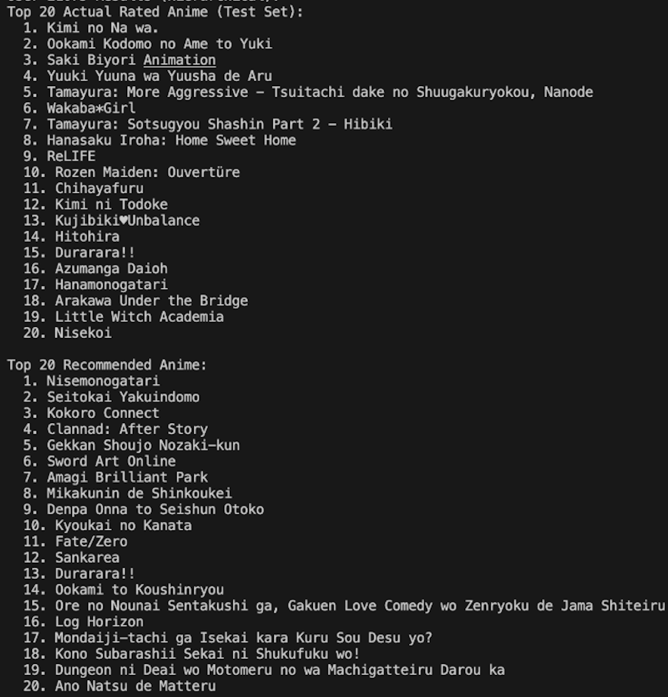 Hybrid ML Recommendation System